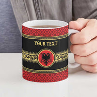 Personalized Albania Eagle Ceramic Mug Red and Black Heritage - Wonder Print Shop