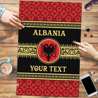 Personalized Albania Eagle Puzzle Red and Black Heritage - Wonder Print Shop