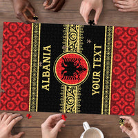 Personalized Albania Eagle Puzzle Red and Black Heritage - Wonder Print Shop