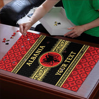 Personalized Albania Eagle Puzzle Red and Black Heritage - Wonder Print Shop