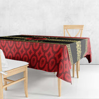 Personalized Albania Eagle Tablecloth Red and Black Heritage - Wonder Print Shop