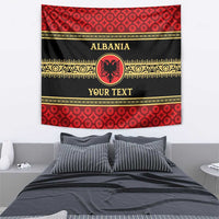 Personalized Albania Eagle Tapestry Red and Black Heritage - Wonder Print Shop