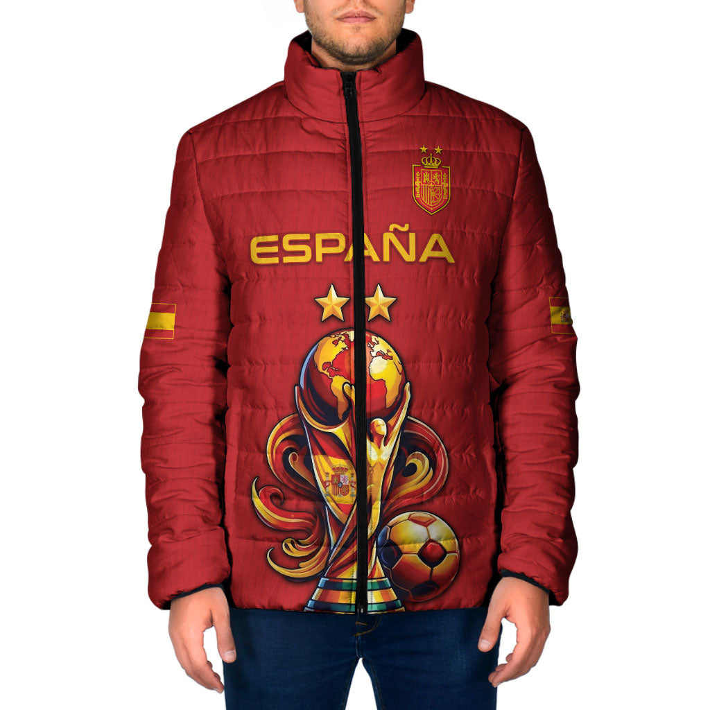 Custom World Football 2026 Spain Padded Jacket Road To Champions Dream - Wonder Print Shop