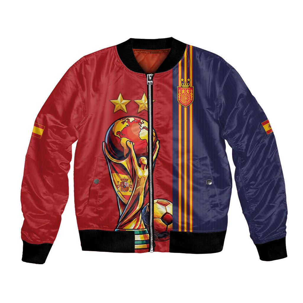 Custom World Football 2026 Spain Bomber Jacket Road To The Champions - Wonder Print Shop