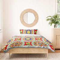 Green Sicilian Majolica Lemon Sun Art Bedding Set