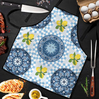 Blue Sicilian Majolica Lemon Sun Art Apron