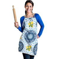 Blue Sicilian Majolica Lemon Sun Art Apron