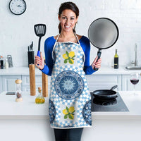Blue Sicilian Majolica Lemon Sun Art Apron