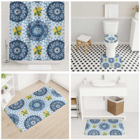 Blue Sicilian Majolica Lemon Sun Art Bathroom Set
