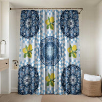 Blue Sicilian Majolica Lemon Sun Art Bathroom Set
