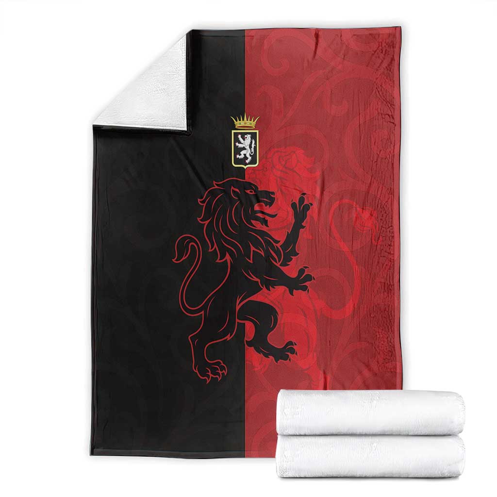 Italy Aosta Valley Blanket Emblem With Flag Style - Wonder Print Shop