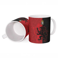 Italy Aosta Valley Ceramic Mug Emblem With Flag Style - Wonder Print Shop