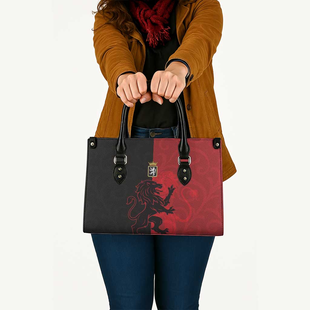 Italy Aosta Valley Leather Bag Emblem With Flag Style - Wonder Print Shop