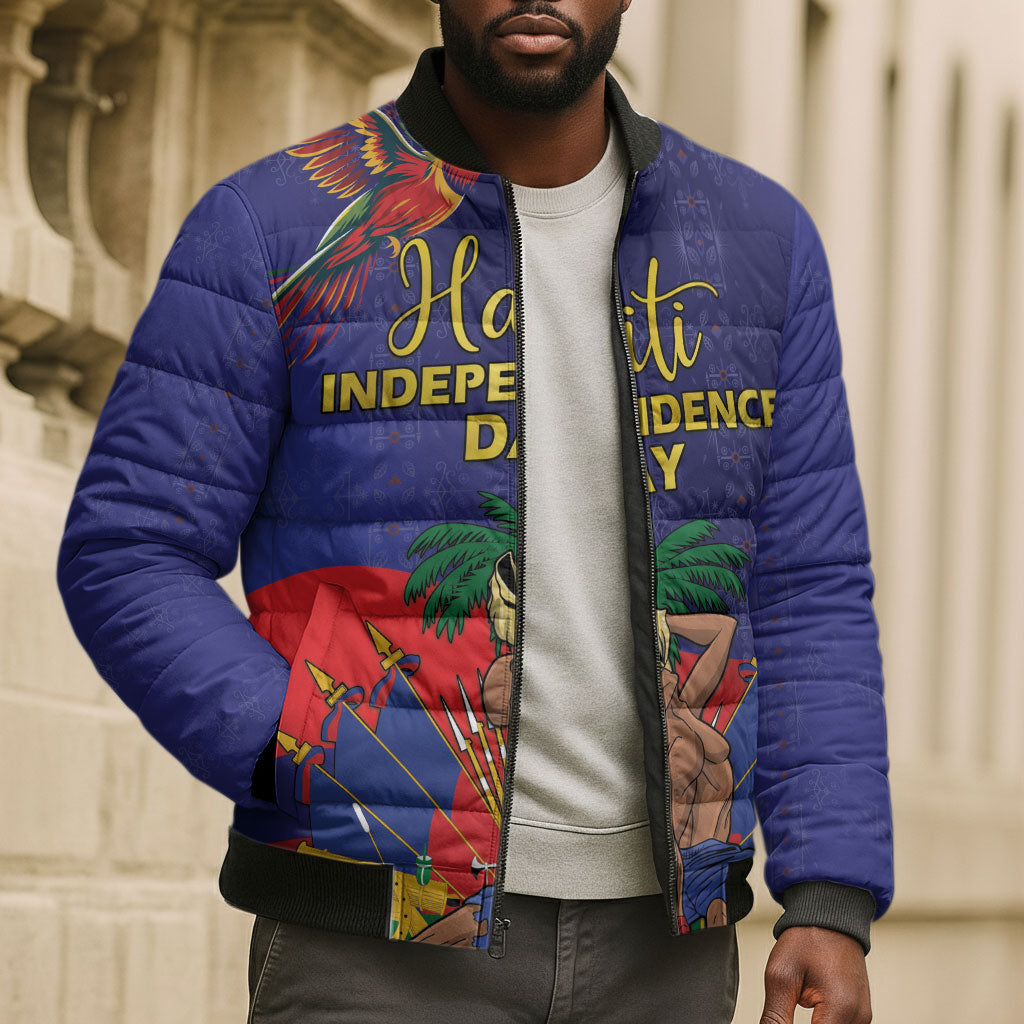 Haiti Independence Day Bomber Puffer Jacket Ayiti Freedom Heritage