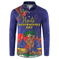 Haiti Independence Day Button Sweatshirt Ayiti Freedom Heritage