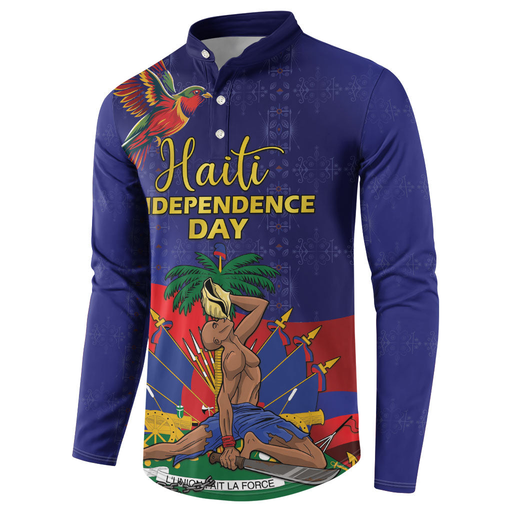 Haiti Independence Day Button Sweatshirt Ayiti Freedom Heritage