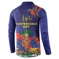 Haiti Independence Day Button Sweatshirt Ayiti Freedom Heritage