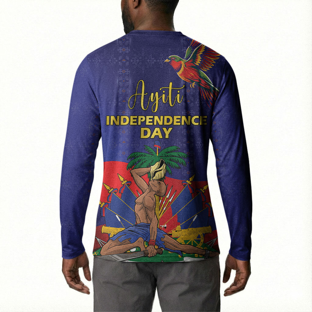 Haiti Independence Day Button Sweatshirt Ayiti Freedom Heritage