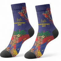 Haiti Independence Day Crew Socks Ayiti Freedom Heritage