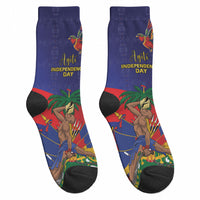 Haiti Independence Day Crew Socks Ayiti Freedom Heritage