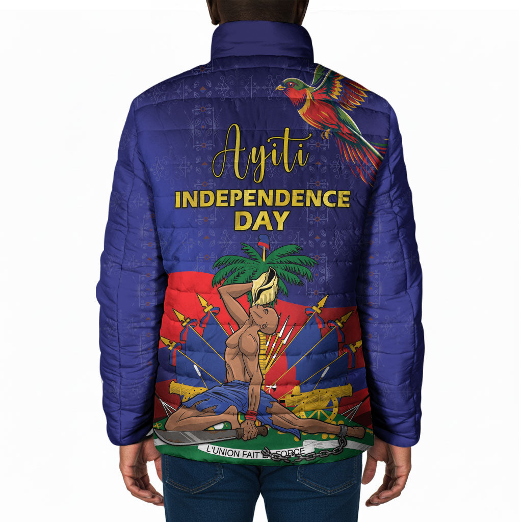 Haiti Independence Day Padded Jacket Ayiti Freedom Heritage