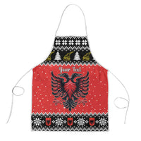 Personalized Albania Christmas Eagle Apron The Double-headed Eagle - Wonder Print Shop