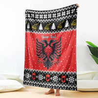 Personalized Albania Christmas Eagle Blanket The Double-headed Eagle - Wonder Print Shop