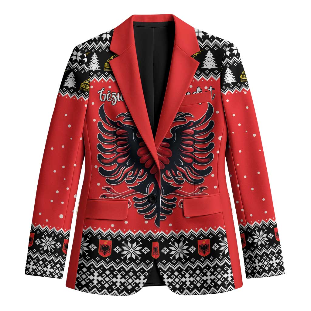 Personalized Albania Christmas Eagle Blazer The Double-headed Eagle - Wonder Print Shop