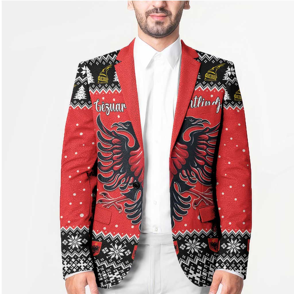 Personalized Albania Christmas Eagle Blazer The Double-headed Eagle - Wonder Print Shop