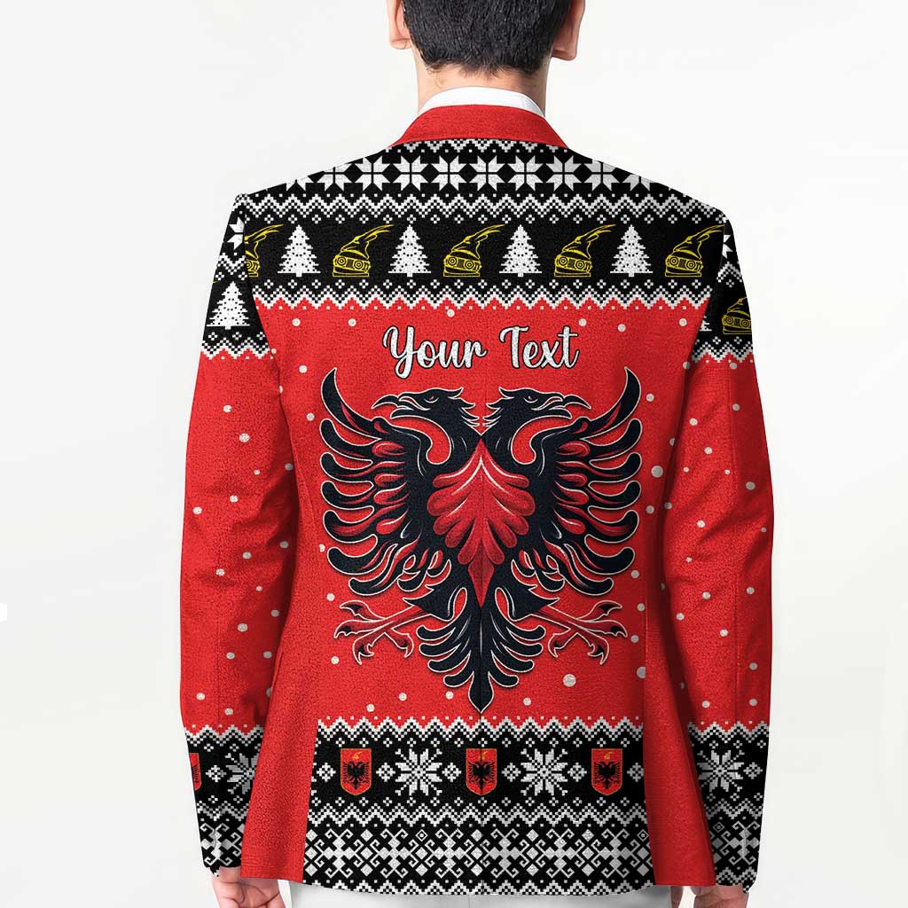 Personalized Albania Christmas Eagle Blazer The Double-headed Eagle - Wonder Print Shop