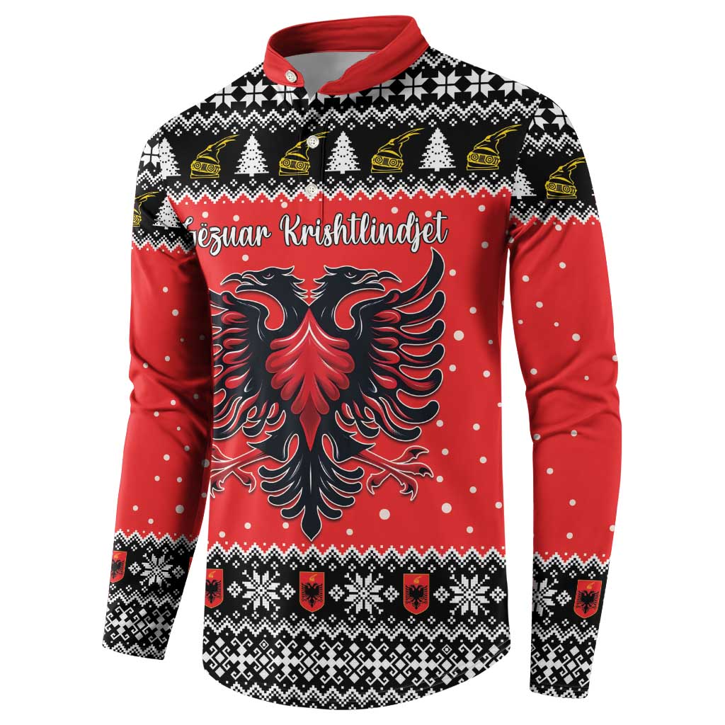 Personalized Albania Christmas Eagle Button Sweatshirt The Double-headed Eagle - Wonder Print Shop