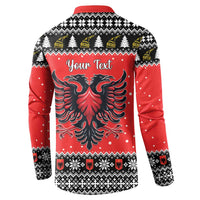Personalized Albania Christmas Eagle Button Sweatshirt The Double-headed Eagle - Wonder Print Shop
