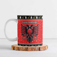 Personalized Albania Christmas Eagle Ceramic Mug The Double-headed Eagle - Wonder Print Shop