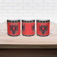 Personalized Albania Christmas Eagle Ceramic Mug The Double-headed Eagle - Wonder Print Shop