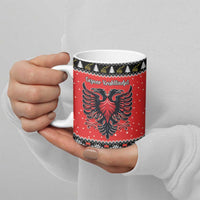 Personalized Albania Christmas Eagle Ceramic Mug The Double-headed Eagle - Wonder Print Shop