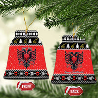 Personalized Albania Christmas Eagle Ceramic Ornament The Double-headed Eagle - Wonder Print Shop