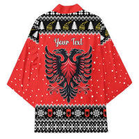 Personalized Albania Christmas Eagle Kimono The Double-headed Eagle - Wonder Print Shop