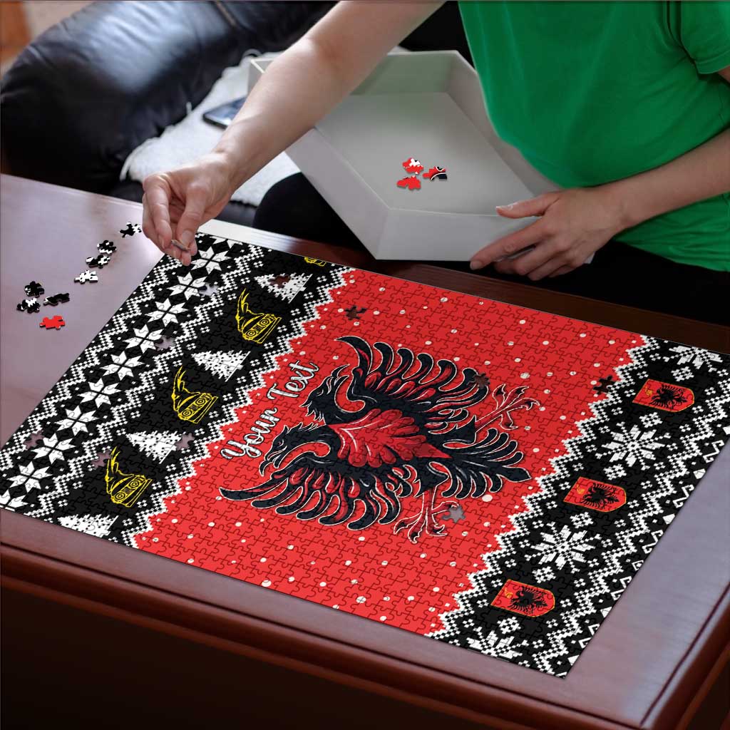 Personalized Albania Christmas Eagle Puzzle The Double-headed Eagle - Wonder Print Shop