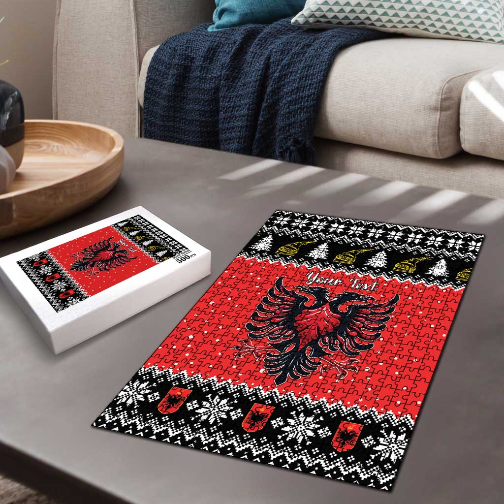 Personalized Albania Christmas Eagle Puzzle The Double-headed Eagle - Wonder Print Shop