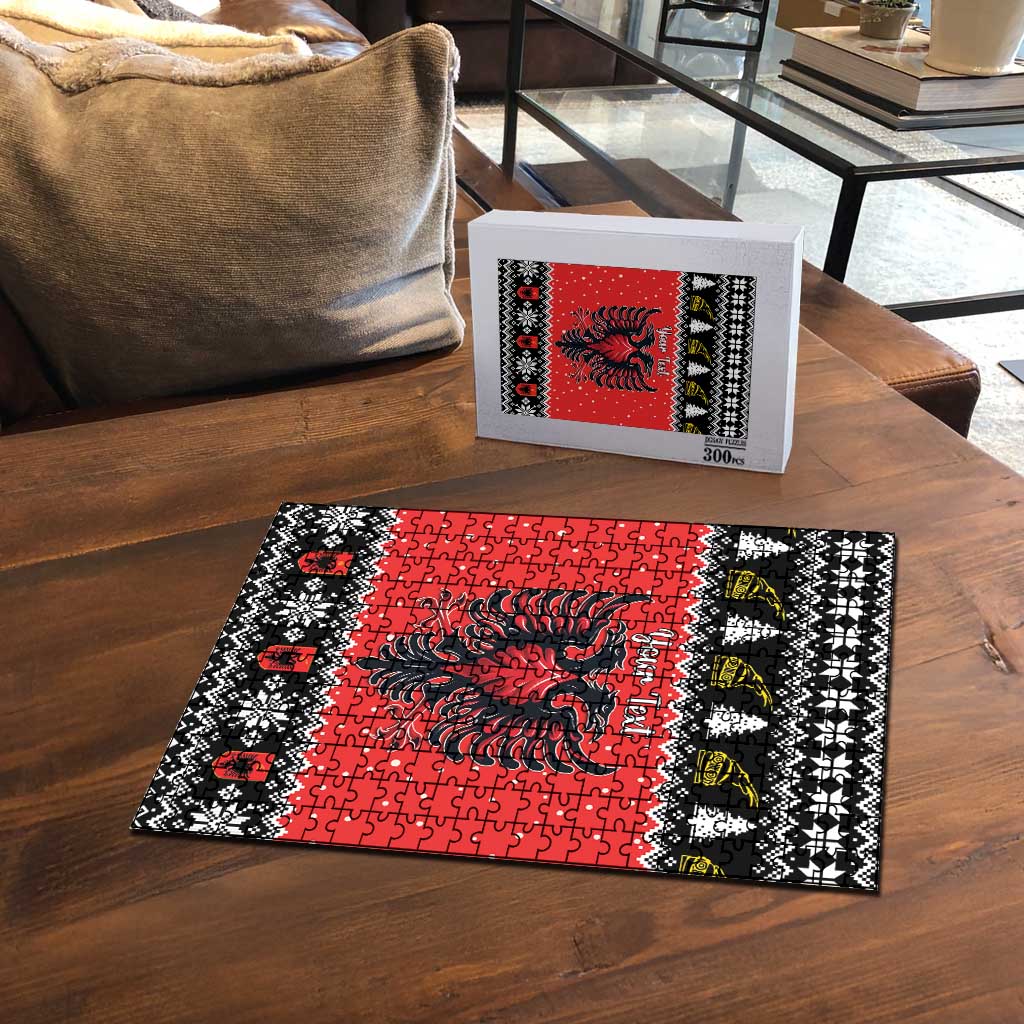 Personalized Albania Christmas Eagle Puzzle The Double-headed Eagle - Wonder Print Shop