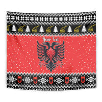 Personalized Albania Christmas Eagle Tapestry The Double-headed Eagle - Wonder Print Shop