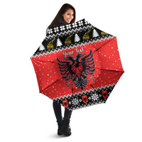 Personalized Albania Christmas Eagle Umbrella The Double-headed Eagle - Wonder Print Shop