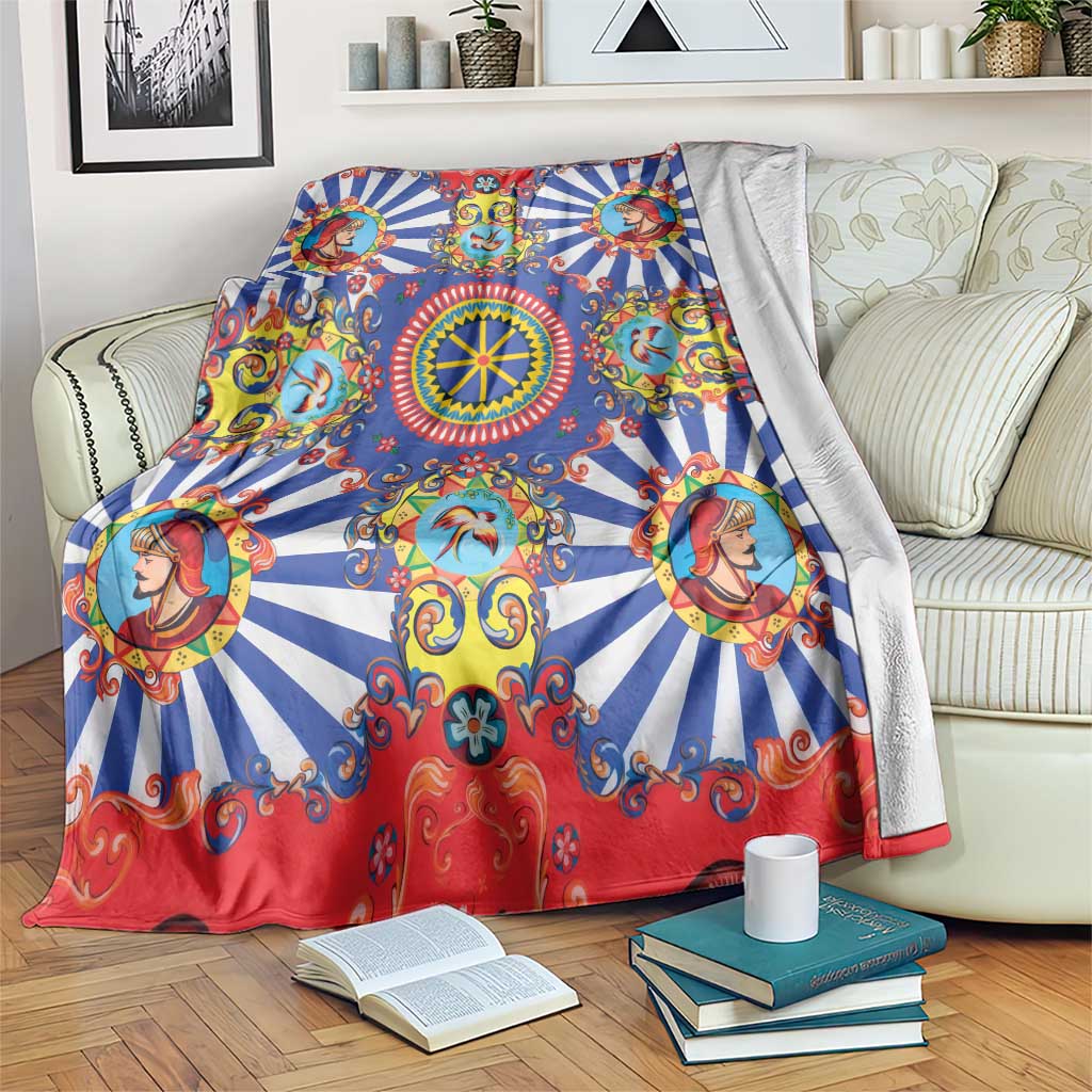 Sicily Italy Carretto Siciliano Blanket Sicilian Cart Floral Patterns