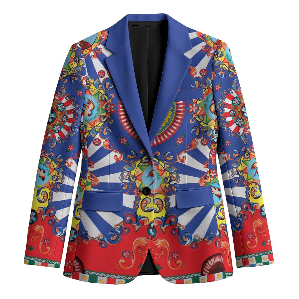 Sicily Italy Carretto Siciliano Blazer Sicilian Cart Floral Patterns