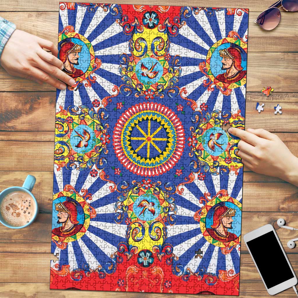 Sicily Italy Carretto Siciliano Puzzle Sicilian Cart Floral Patterns