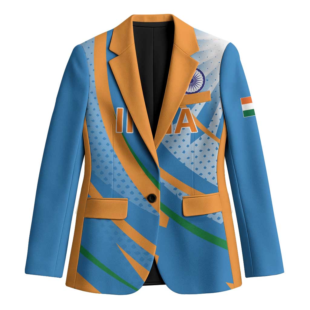 Custom India Cricket Blazer Tricolor with Ashoka Chakra