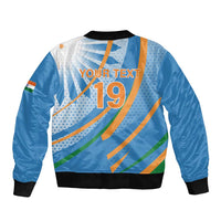 Custom India Cricket Bomber Jacket Tricolor with Ashoka Chakra
