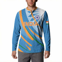 Custom India Cricket Button Sweatshirt Tricolor with Ashoka Chakra