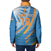 Custom India Cricket Padded Jacket Tricolor with Ashoka Chakra