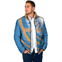 Custom India Cricket Padded Jacket Tricolor with Ashoka Chakra